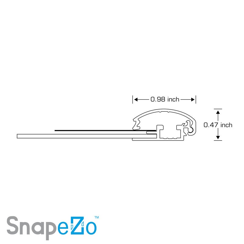 SnapeZo Notice Frame 11x17 Inches, Silver 1 Inch Aluminum Profile, Front-Loading Snap Frame, Wall Mounting, Sleek Series - Image 4